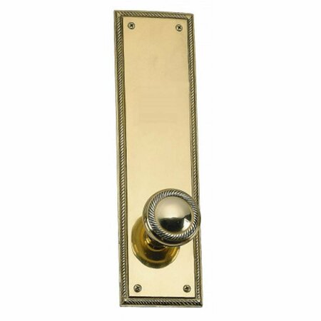 BRASS ACCENTS 2.37 in. Polished Brass Academy Plate Privacy Set D06-K240G-CHR-605